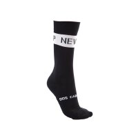 Race sock NEVER STOP black/ white, long