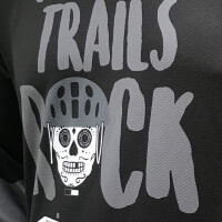 Freiburg skull long sleeve bike shirt black/grey XS