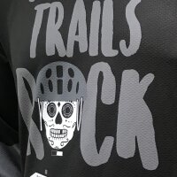Freiburg skull long sleeve bike shirt black/grey S