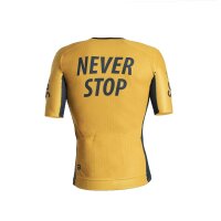 Never Stop short sleeve jersey yellow/ grey yellow/ grey 3XL