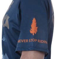 Freiburg Trails Rock Kurzarm Bike Shirt blau/ braun/ orange 3XL