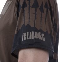 Freiburg Totenkopf Kurzarm Bike Shirt braun/ schwarz