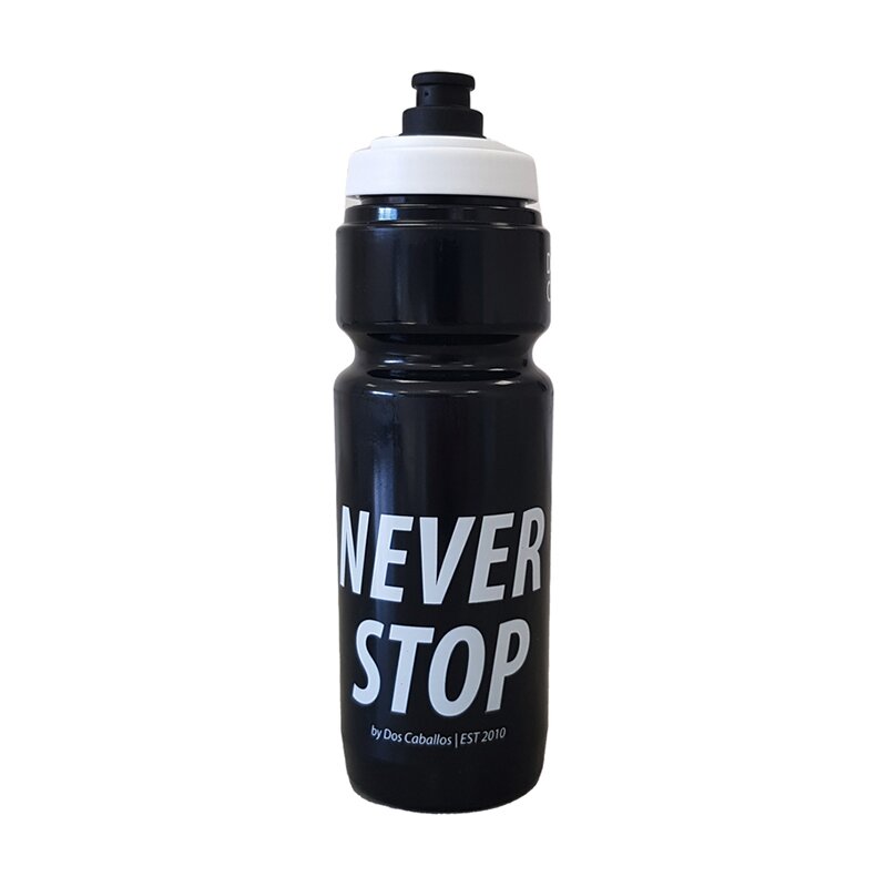 Never Stop Trinkflasche 750 ml schwarz/ weiß