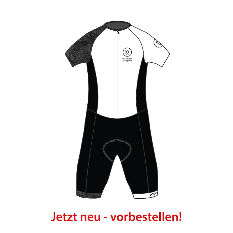 DCCC Cycling Club Short Sleeve Racesuit white/ black