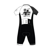 DCCC Cycling Club Kurzarm Racesuit white/ black