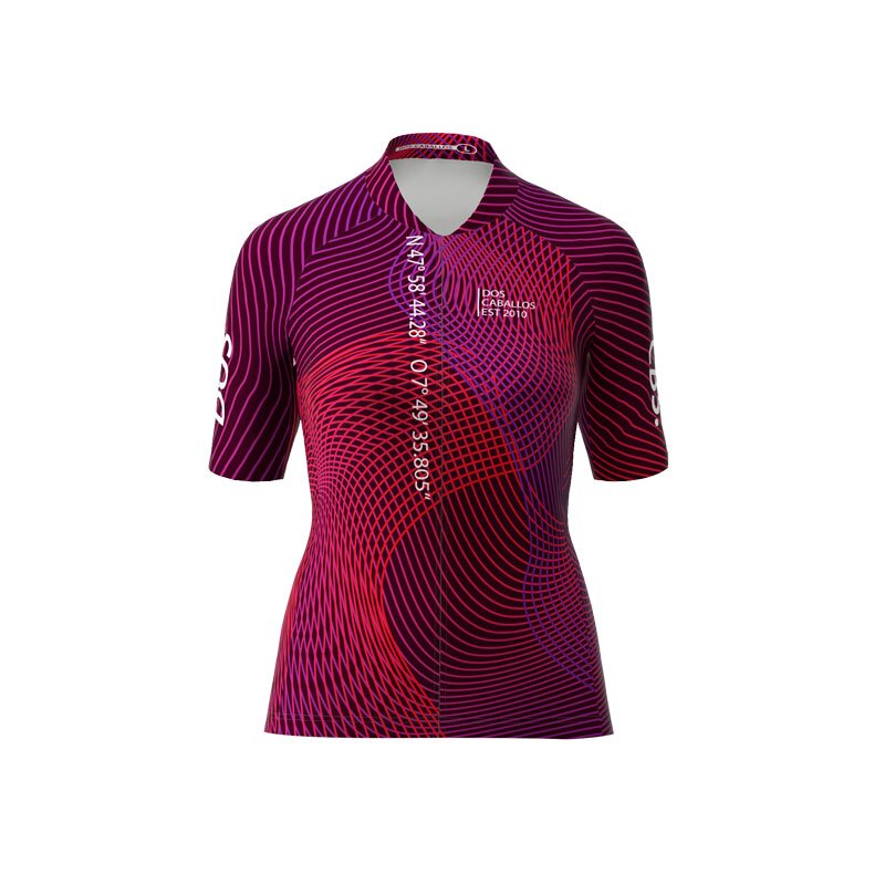 DOS Design Line Short Sleeve Jersey Women purple/ fiery red